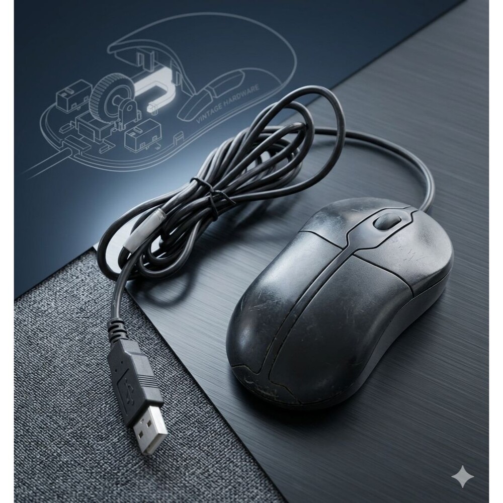 Dell MOC5UO USB Optical Mouse XN967 XN966 Wired 3‑Button Scroll Wheel Black